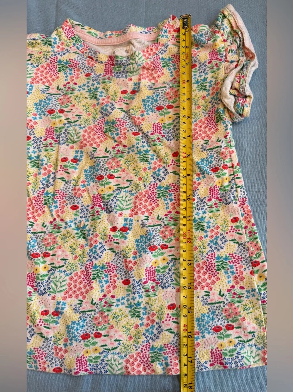 Gymboree Toddler Floral Dress Sz 2T Ruffle Flutter Sleeves Vtg